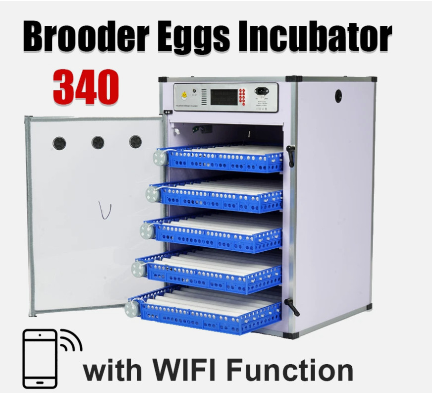340 Eggs Incubator Intelligence Dual Electric & Wifi For Hatching Chicken Quail