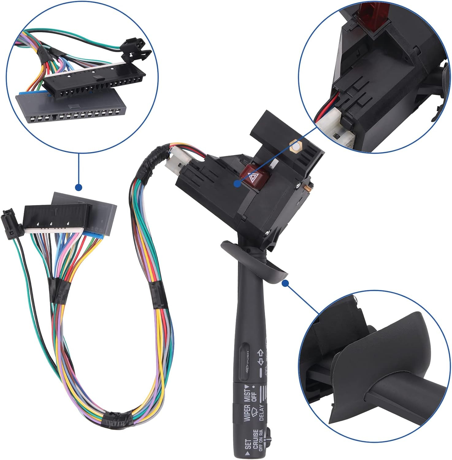 Multi Function Switch Chevy GMC 1995-2002 Turn Signal Wiper Cruise Hazard Gray