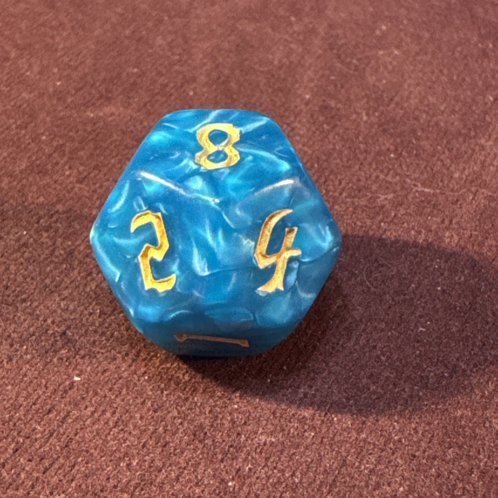 Turquoise Marbled 7-piece Acrylic Dice Set - RPG DND 3