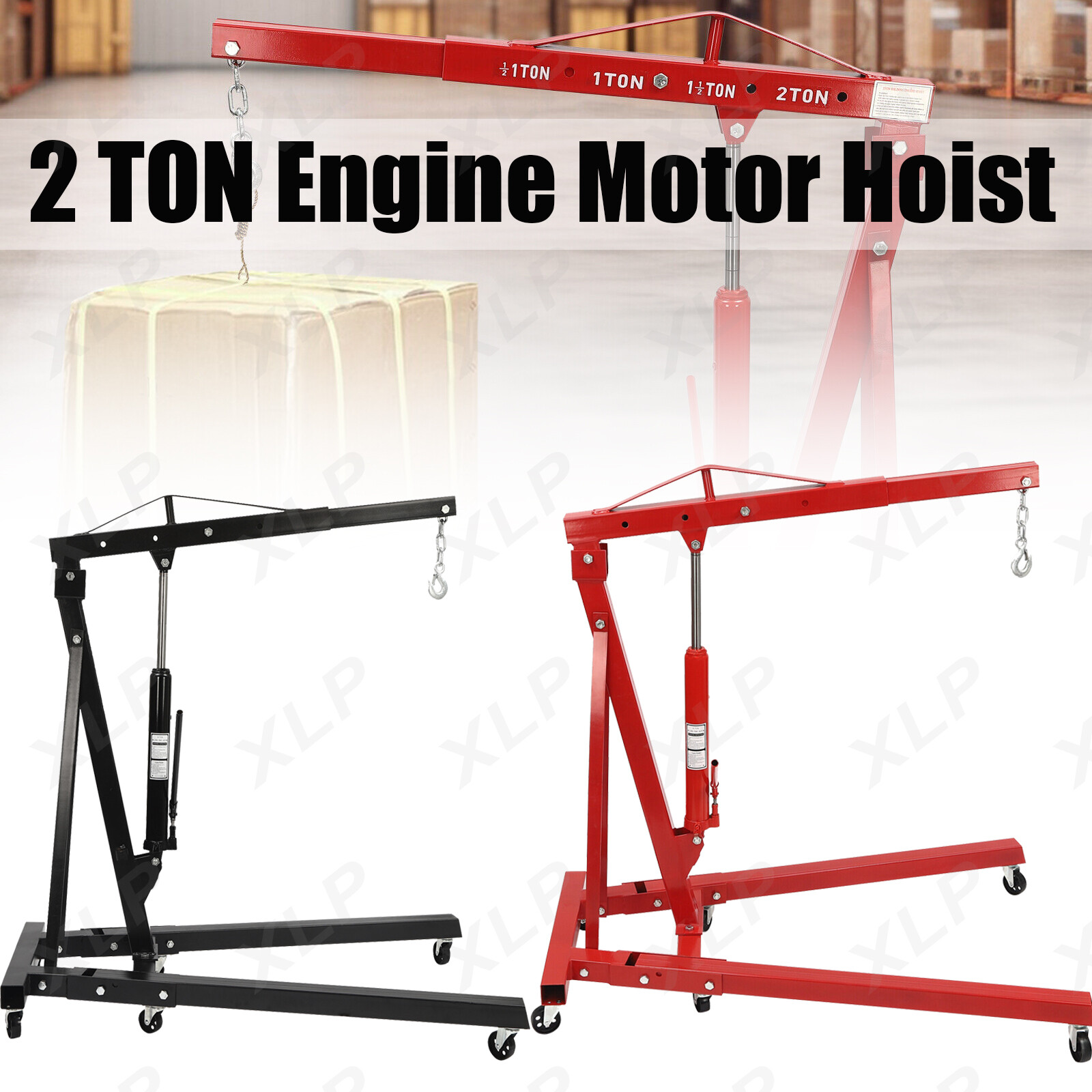 2 TON Heavey Duty Engine Motor Hoist Cherry Picker Shop Crane Lift 4409LBS FAST
