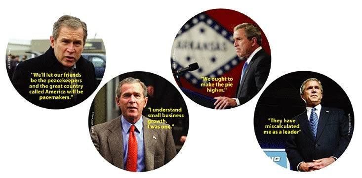 George W. Bush 4 Piece  Coaster set Series 1