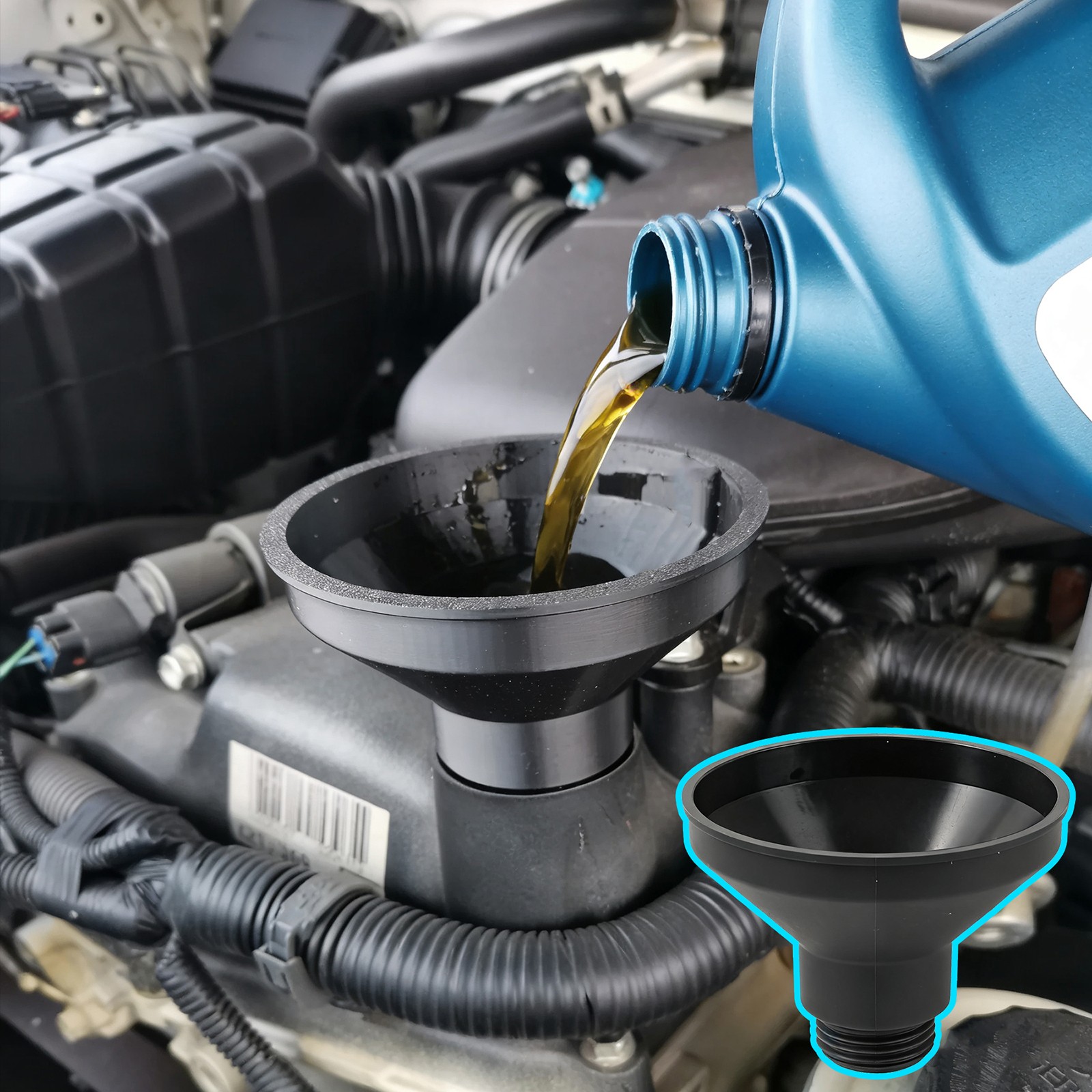 Engine Oil Funnel Filler for Toyota Corolla Camry Highlander Land Cruiser C-HR &