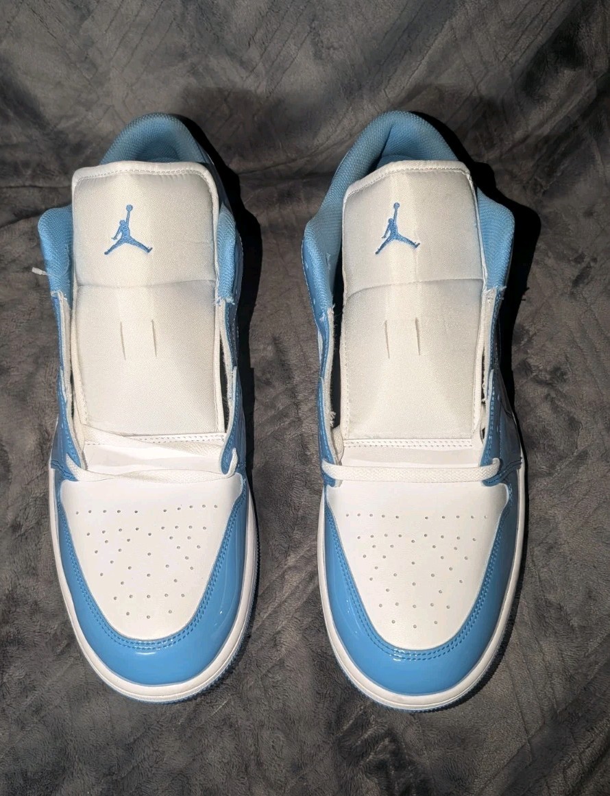 Nike Men’s 17 Air Jordan 1 Low SE White/Legend Blue Sneakers FZ2138-114 NEW
