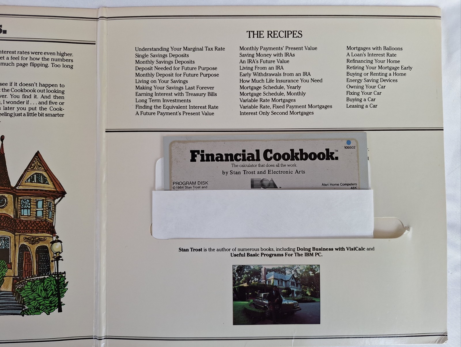 Atari Financial Cookbook Electronic Arts Stan Trost Computer Program