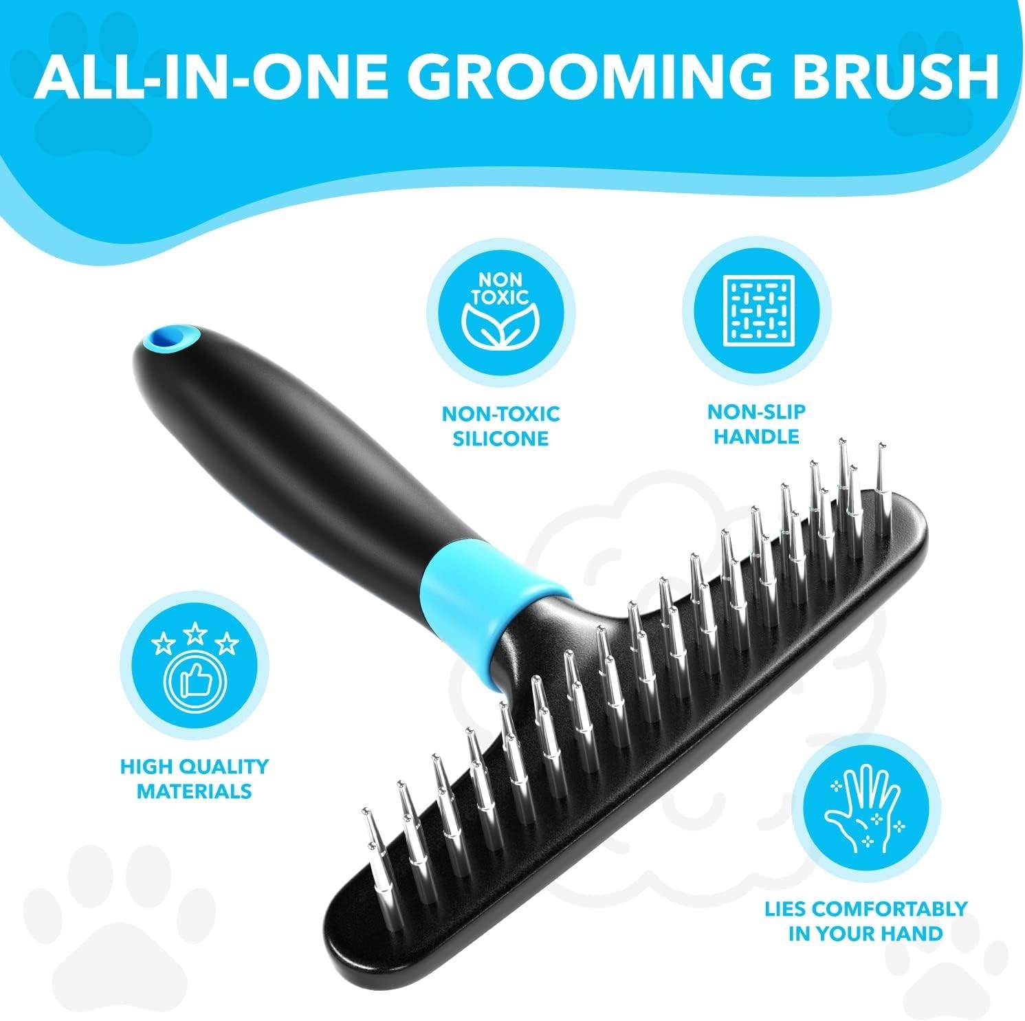 Groom with Ease: Deshedding Brush & Undercoat Rake for All Pet Fur Types