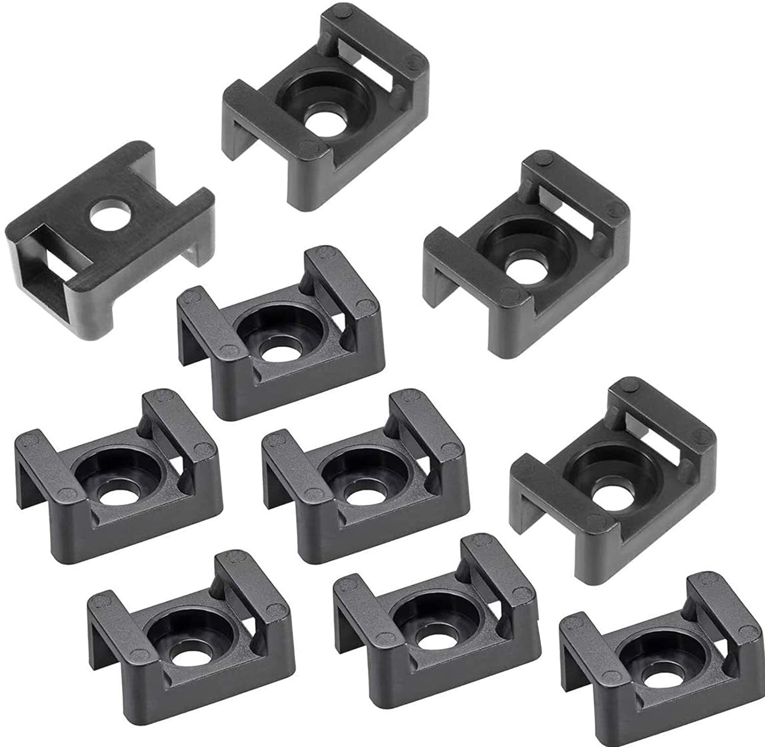 Cable Tie Mounting,100 Pcs Zip Base,5 mm(M5) Screw Hole, Black