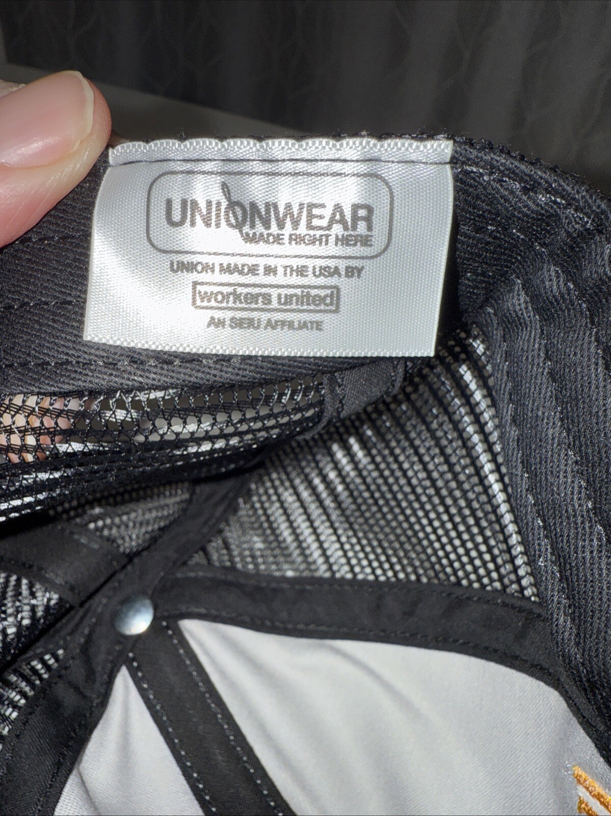 IUPAT-DC 53 on Front Gray Black Trucker Hat Cap Snapback Unionwear EUC