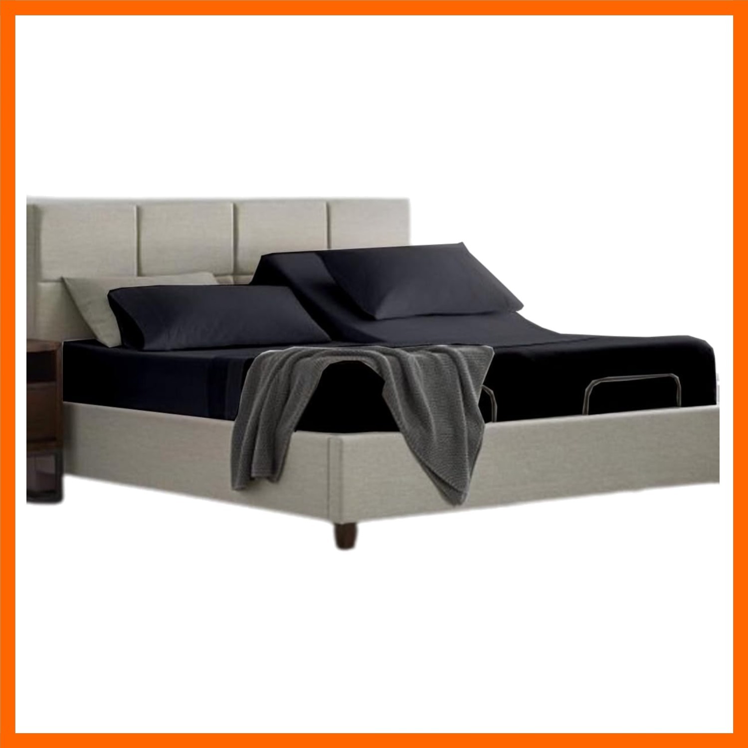 Flex Top King Fitted Sheets for Sleep Number Bed, 1-Piece Half Split King Fit...
