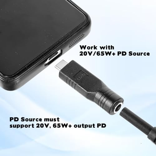2-Pack USB C Male to DC Female Power Cable Adapter - Home Audio Accessorie
