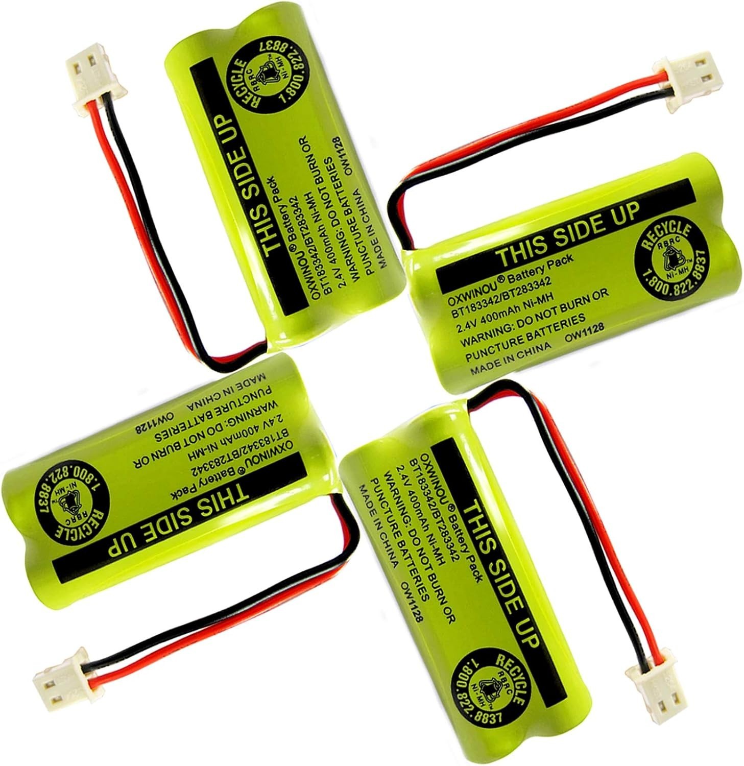 2-Pack 2.4V Rechargeable NiMH Batteries for Enhanced Cordless Phone Performance