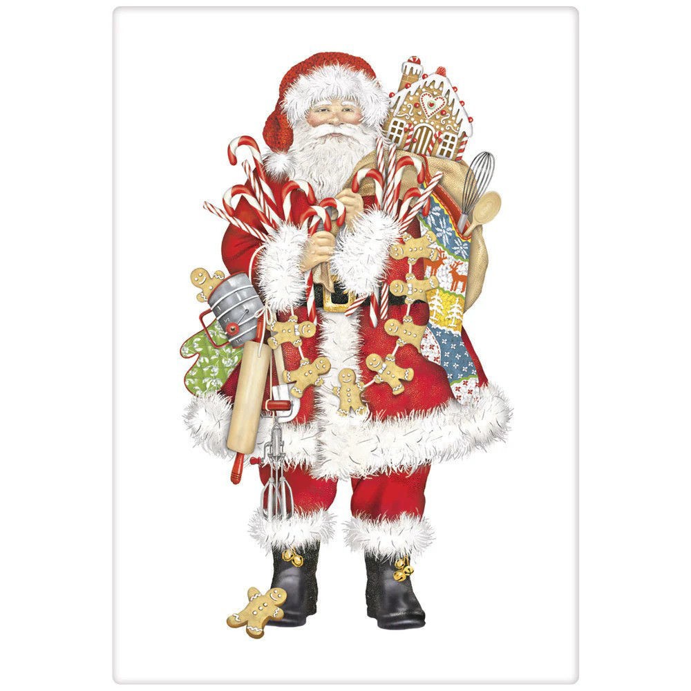 Mary Lake-Thompson - Gingerbread Santa Bagged Towel - BT250