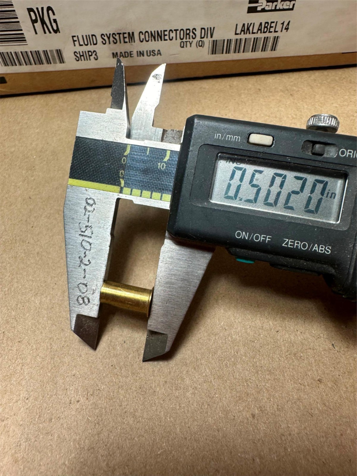 100x Brass Compression Through Hole 1/4" x 1/2"L Brass Compression Brake Fitting