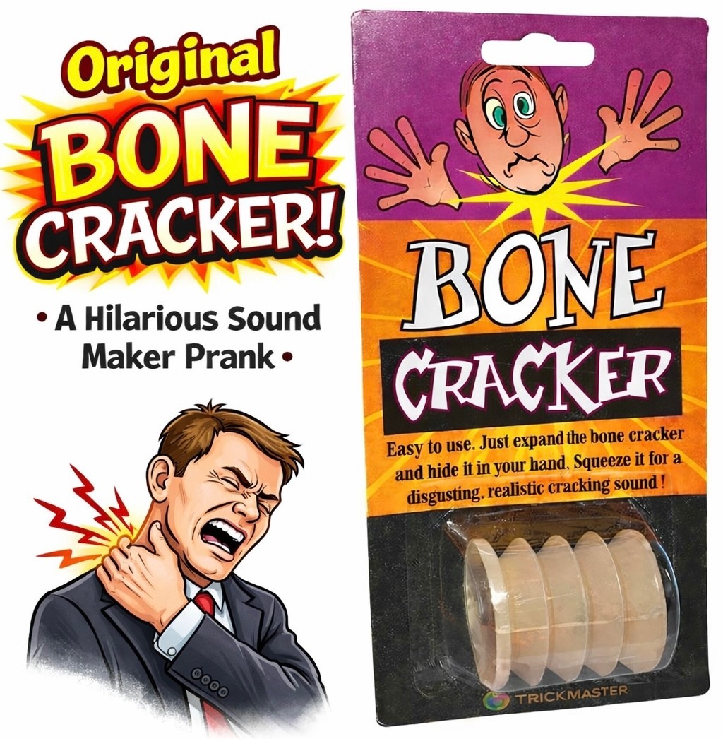 BONE CRACKER Neck Joke Gag Magic Trick Sound Prop Crack Toy Head Prank Gimmick