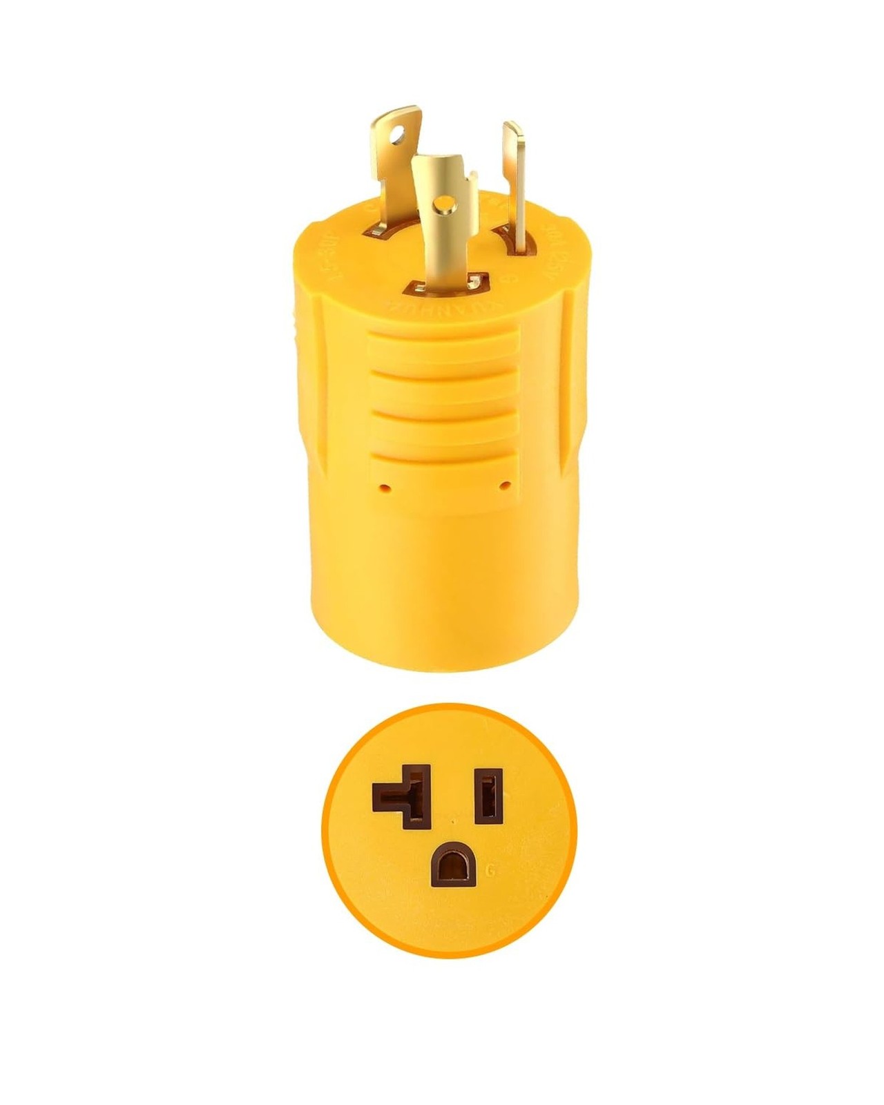 Generator Plug Adapter, 30 Amp to 110 V 15 Amp / 20 Amp, Twist Lock Adapter 3...