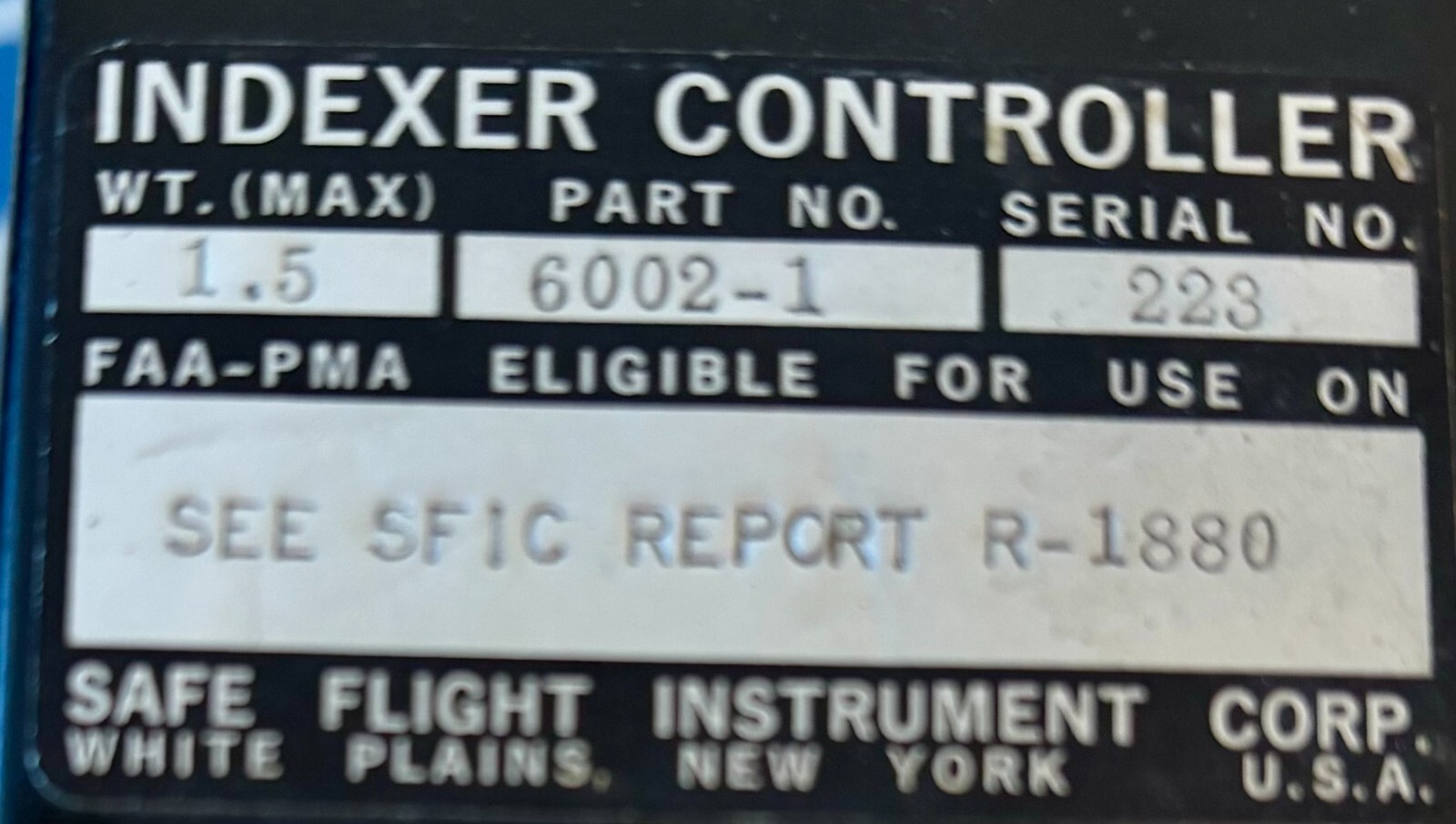 Indexer Controller 6002-1 Removed Working