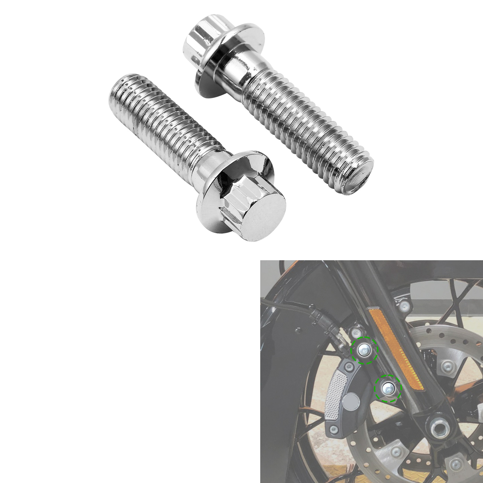10mm M10x1.5 Front Brake Caliper Bolts Fit For Harley Road King Sportster XL 883