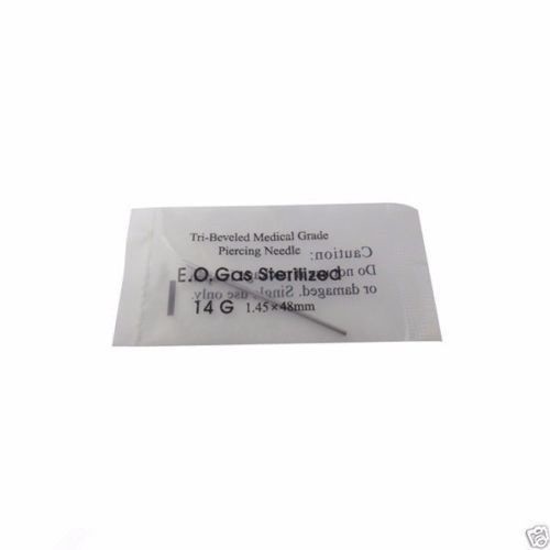 100PCS/Box 14G Steel Body Piercing Needles Supply