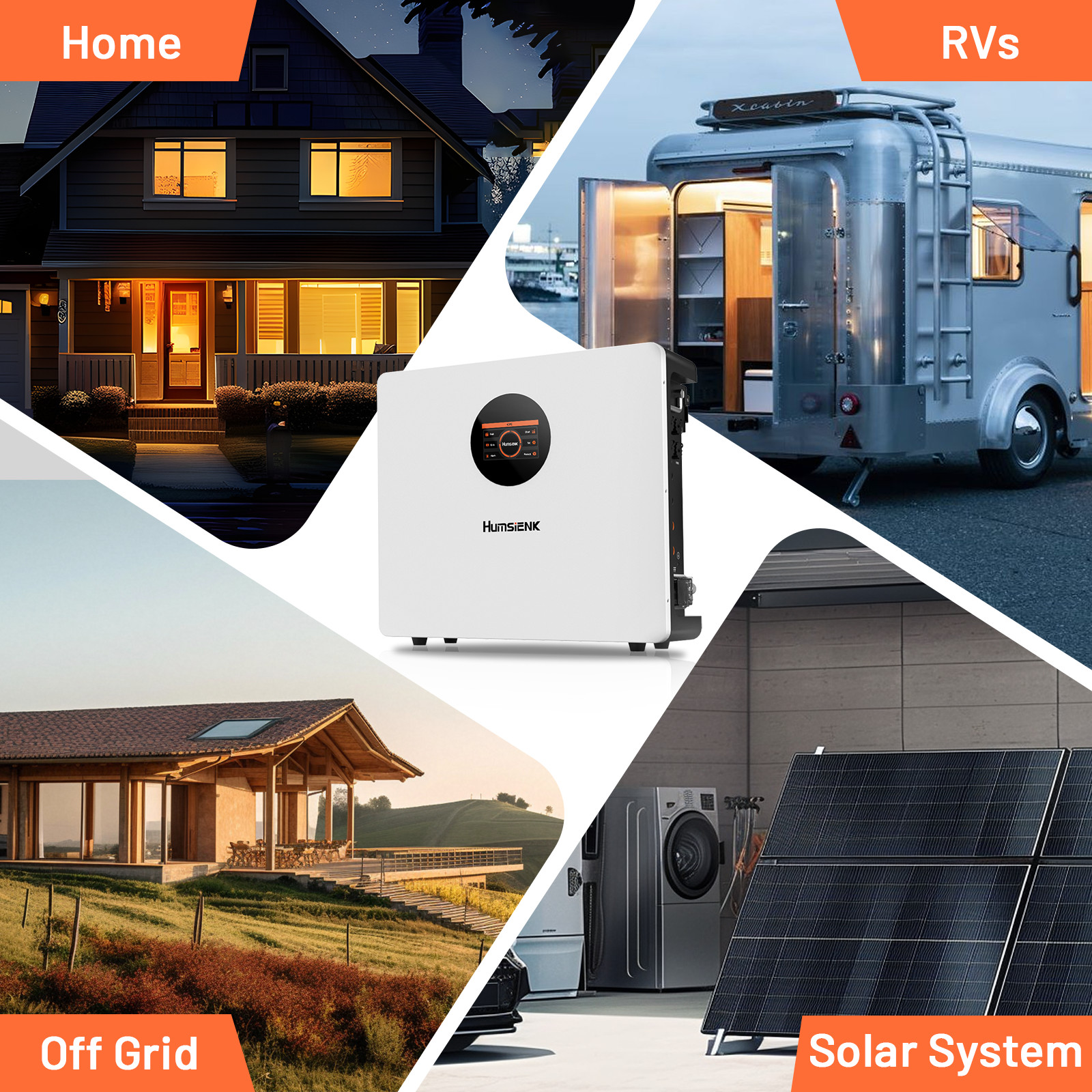 2 PACK 48V 100Ah LCD Wall-Mounted LiFePO4 Lithium Battery 5120Wh Solar off-Grid
