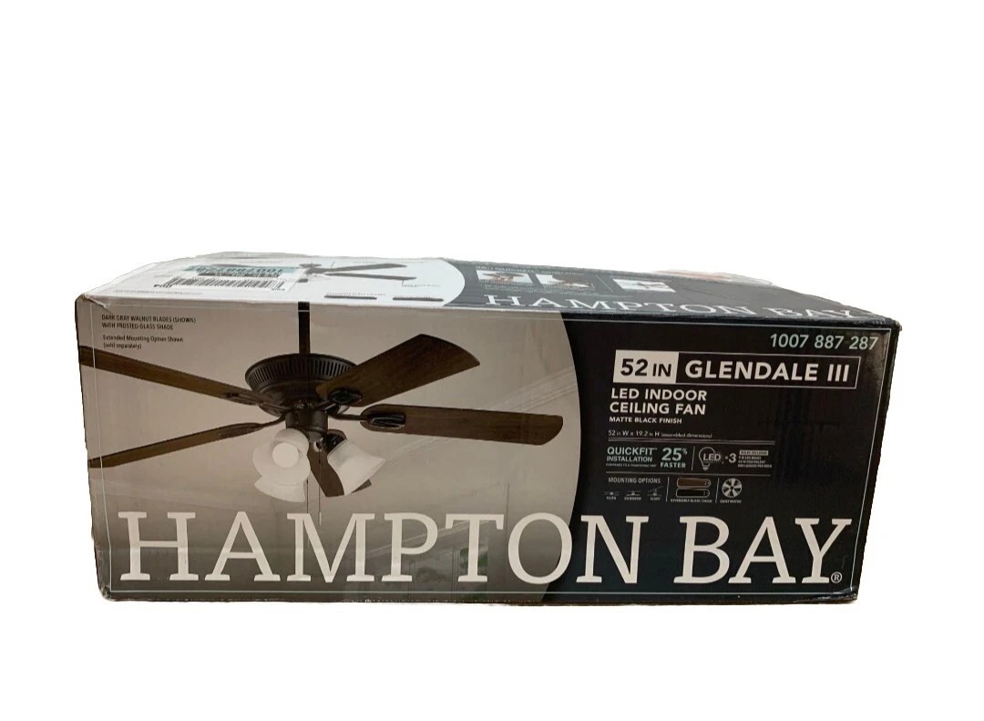 Glendale III Indoor Ceiling Fan Matte Black 1007887287 Replacement Parts