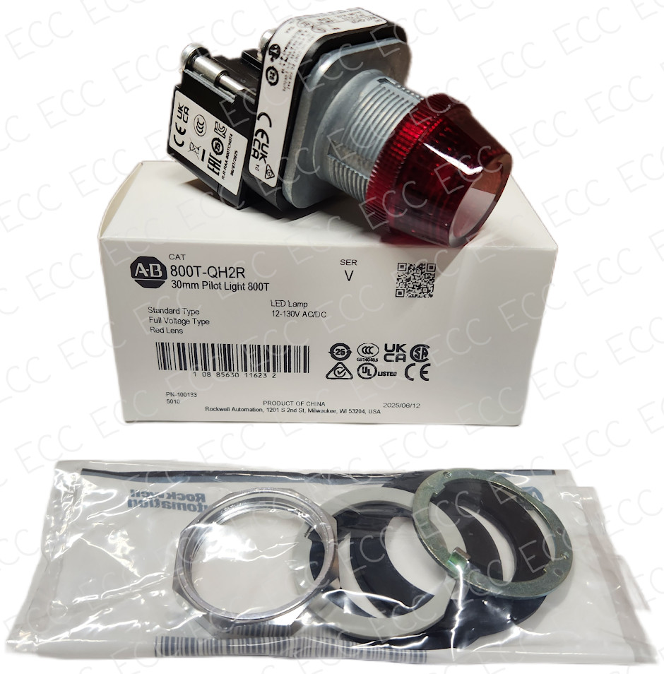 New Allen-Bradley 800T-QH2R * 30mm Pilot Light, Red