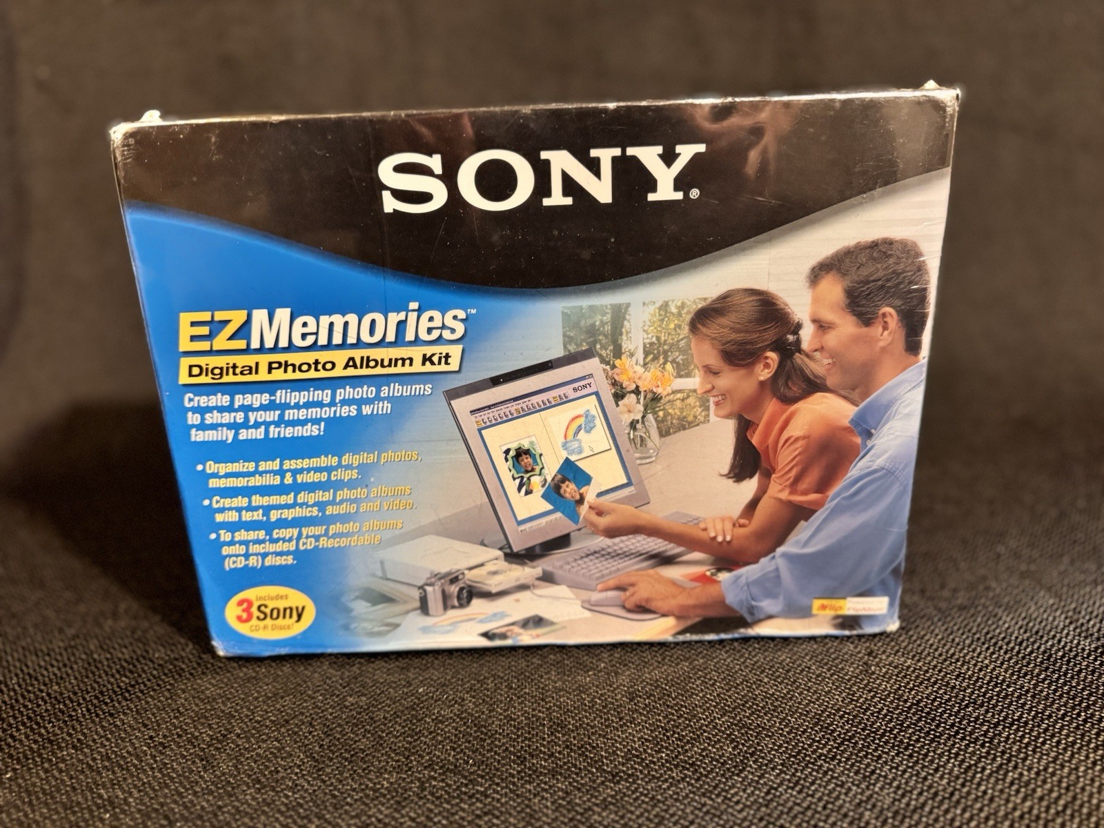 Vintage Sony EZ Memories Digital Photo Album Kit Factory Sealed Windows XP