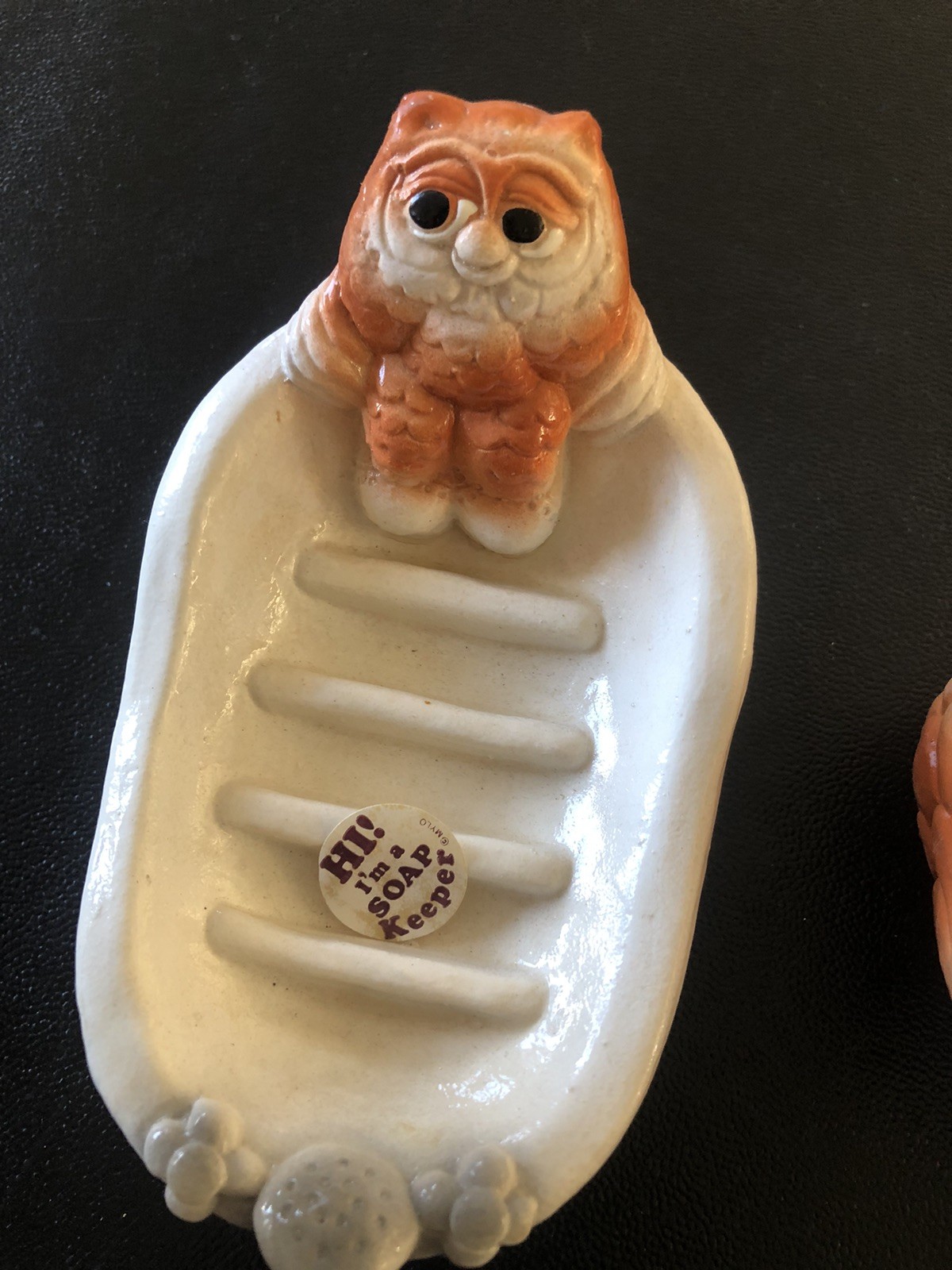 Vintage 70s Owl Toothbrush Holder Caddy Soap Dish Cup Holder Set Bathroom Decor