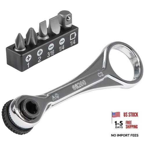 Klein Tools 65200 Ratchet Set, 5-Piece Mini Ratchet Set with Phillips,