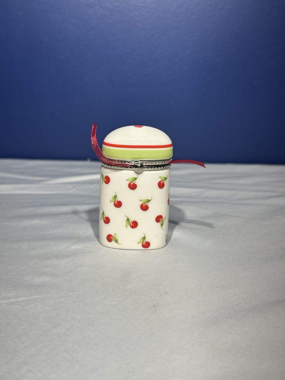 Hallmark Bezel Hinged Lid Trinket Box Cherries