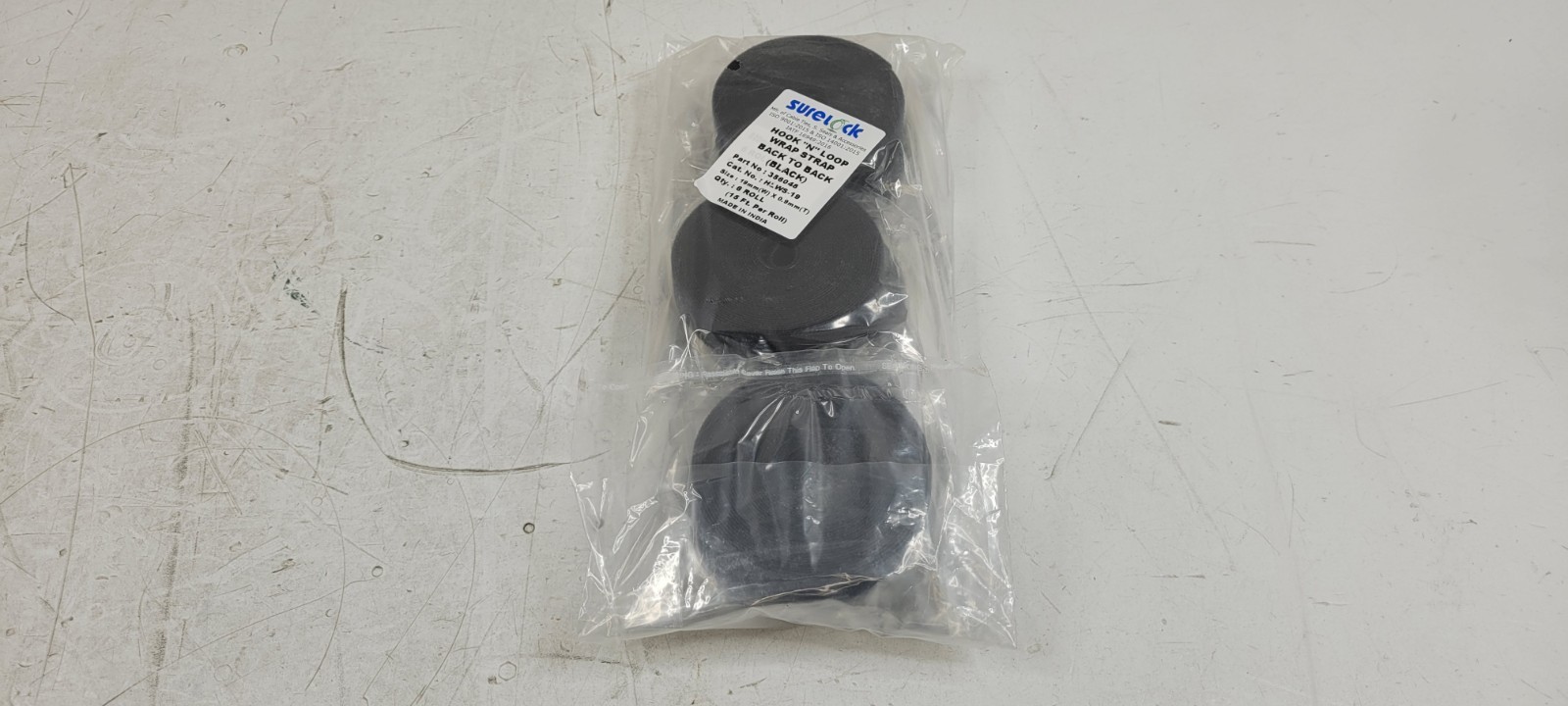 6 Pack SureLock Double Sided Hook "N" Loop Wrap Straps - 6 Rolls 15' Each x .75"