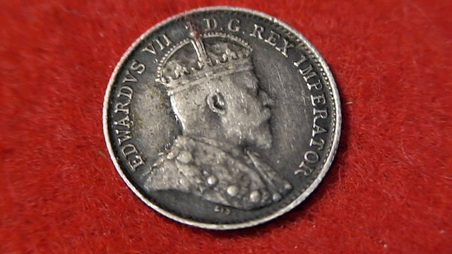1906 Canadian .925 Silver 5 Cent Coin