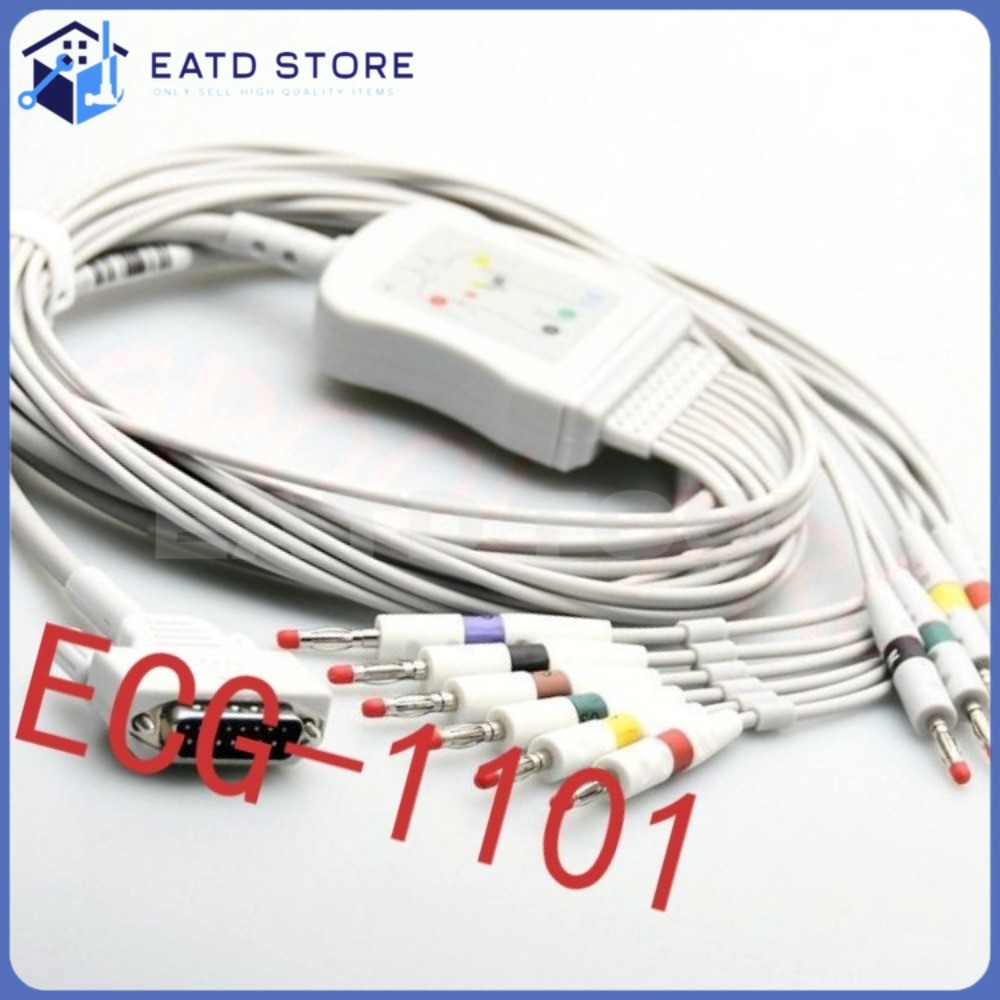 10 Lead EKG ECG Cable Leadwires for Carewell ECG-1101 1103 1112 T12 Banana 4.0mm
