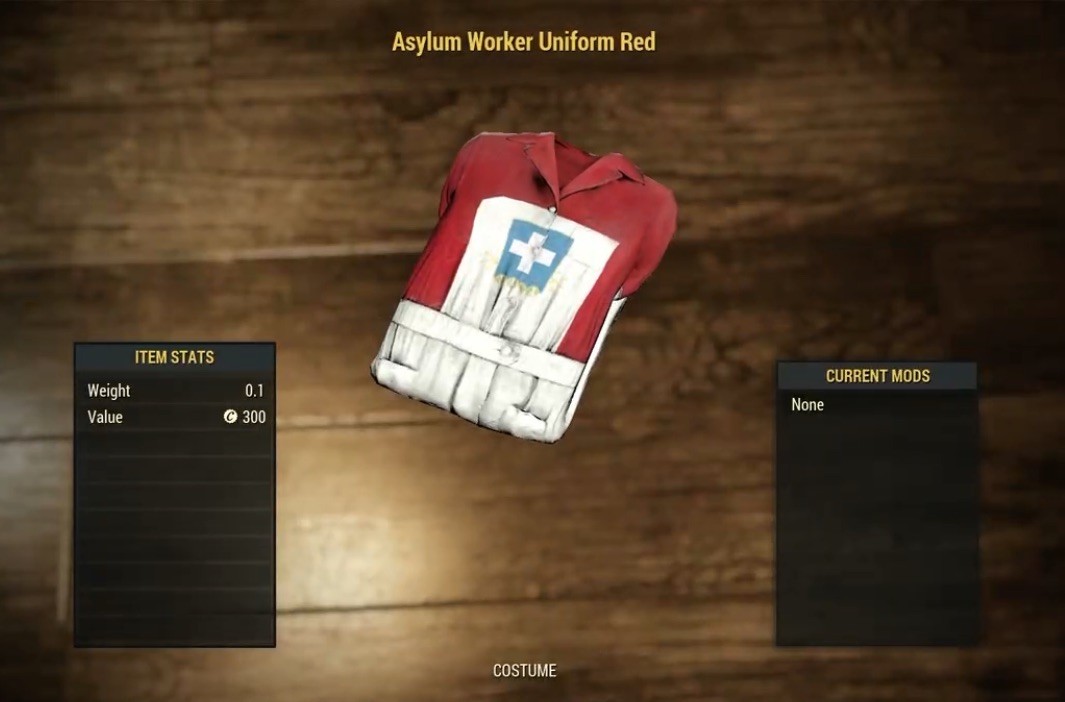 (Xbox) Asylum Worker Uniform Red - Ultra Rare Apparel