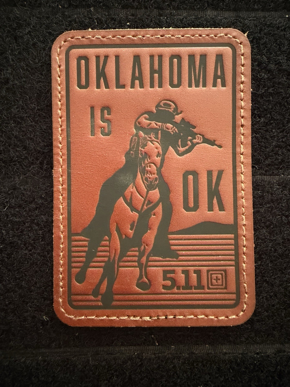 5.11 Tactical Oklahoma Store Patch / Brown Leather And Only Color Made