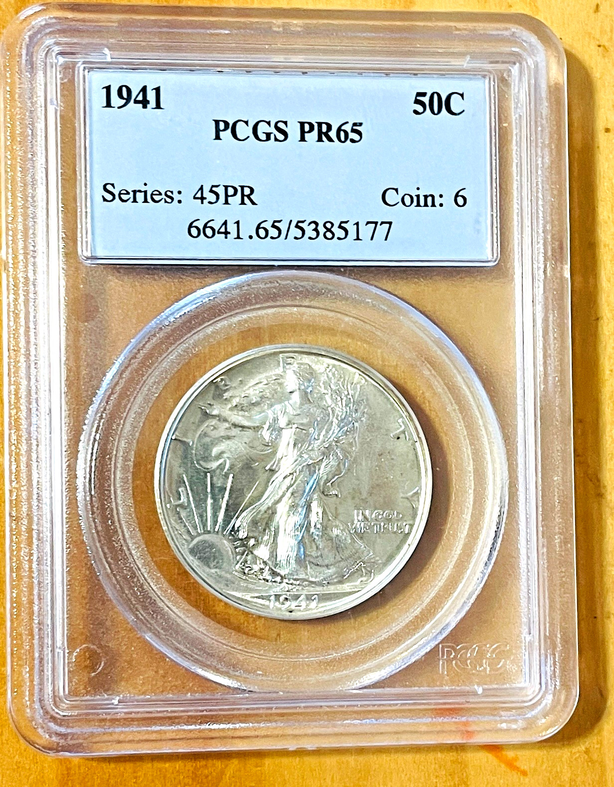 1941 50c WALKING LIBERTY PCGS PR65 BRIGHT-BRILLIANT *BEST PRICE ON EBAY*