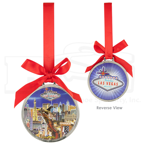 Las Vegas Sign Strip Foil Finish Hanging Christmas Ornament MGM Paris