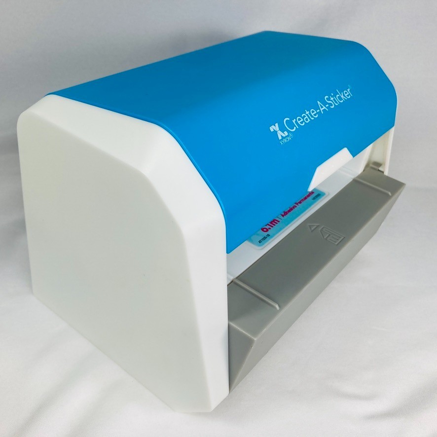 Xyron Create-A-Sticker Maker Machine 5" XRN500 Blue White Scrapbooking Crafting