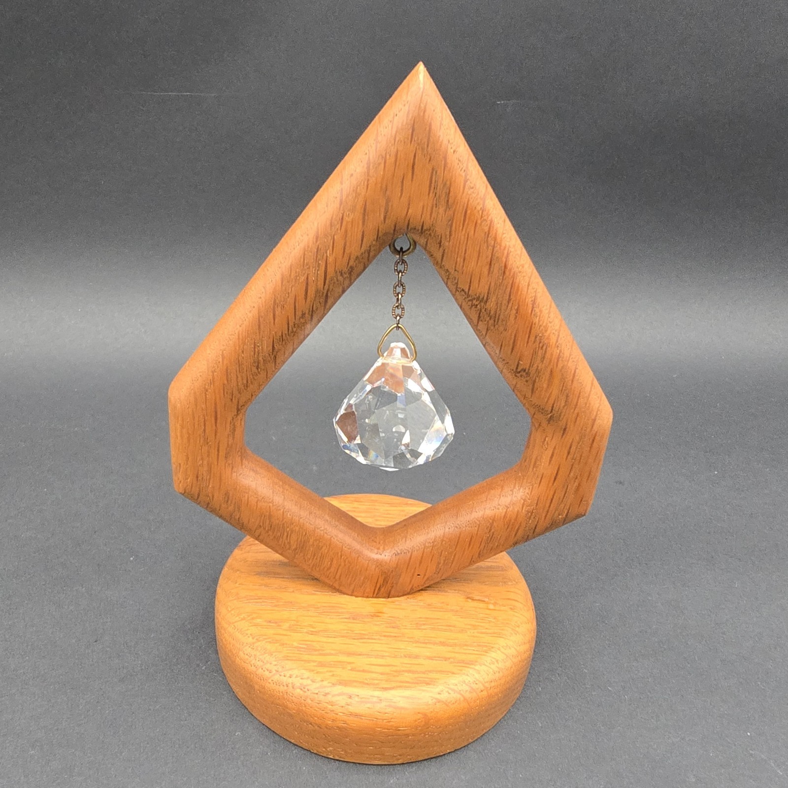 Wood And Crystal Pedant Suncatcher Ashton Originals Handmade 6.5"