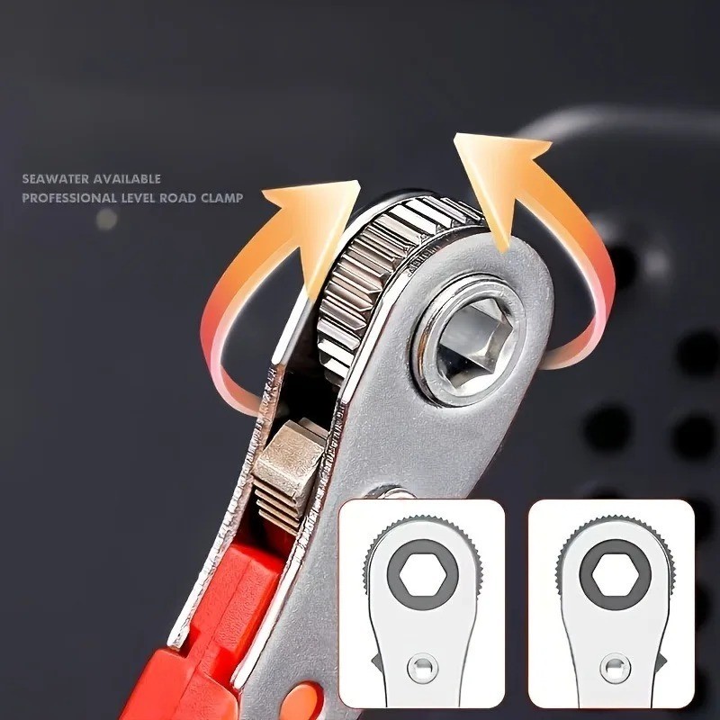 Ratcheting Right Angle Screwdriver Hex Drive 90 Degree Offset + 10pc Bits Set!