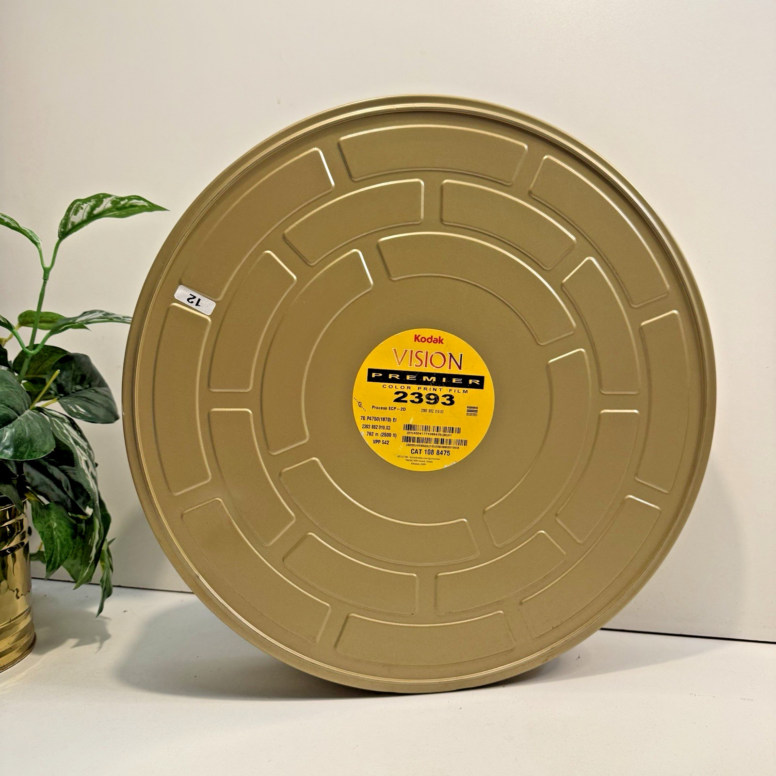 Kodak 2393 Gold Empty Film Can Canister For Reel Storage, Reuse, Crafts 15.5x3.5