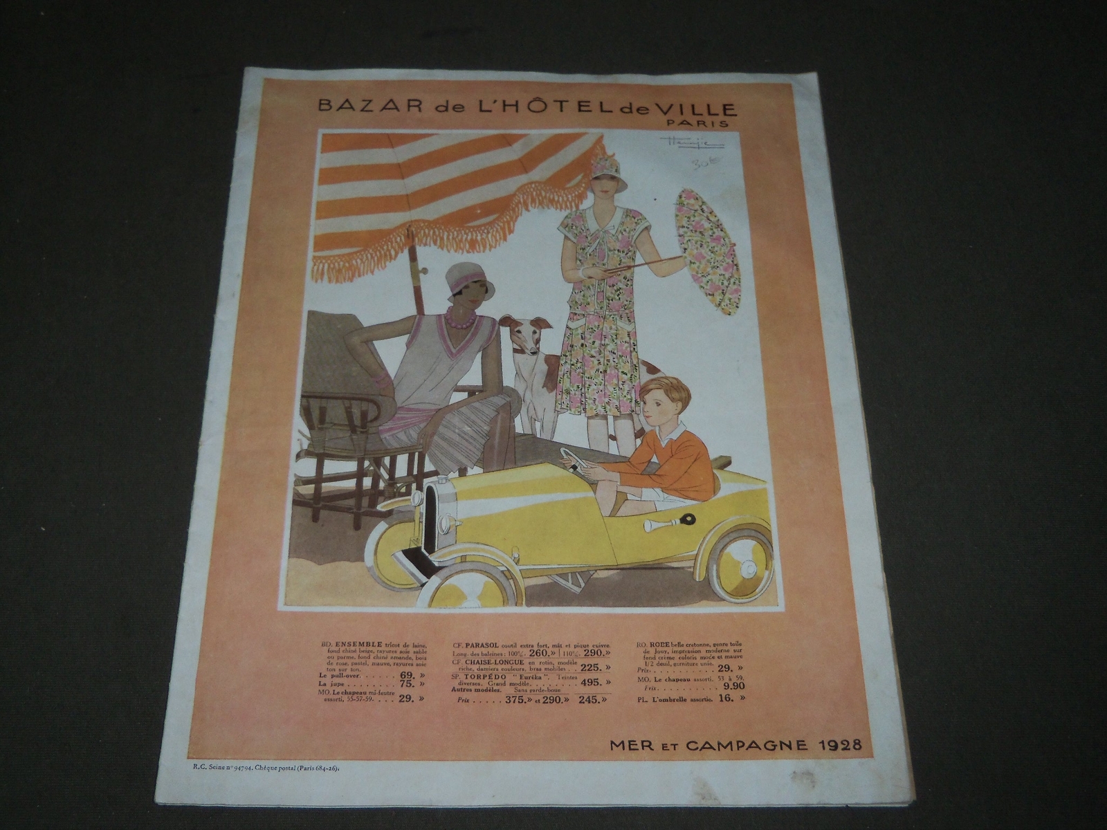 1928 BAZAR DE L'HÔTEL DE VILLE PARIS FRENCH CATALOGUE - NICE ILLUS. - FR 1282