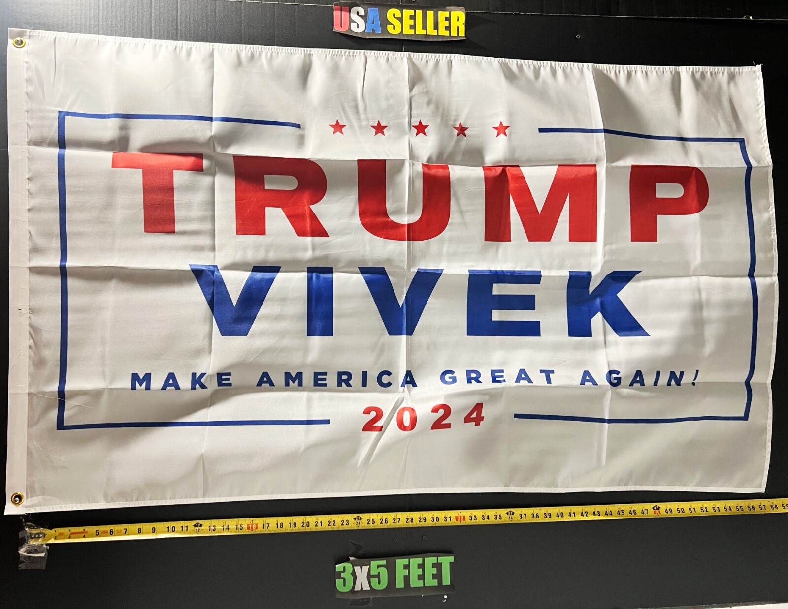 Donald Trump Flag FREE USA SHIP 2024 Vivek Ramaswamy Save America USA Sign 3x5'