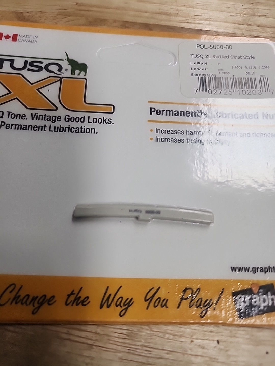 Graph Tech PQL500000 TUSQ XL Slotted Nut - White