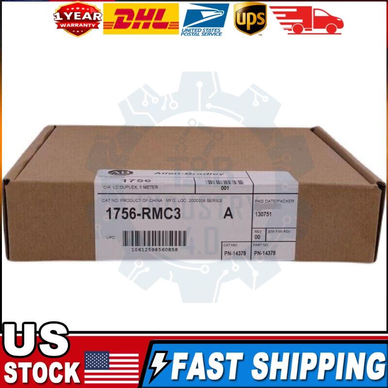 New AB 1756-RMC3 /A ControlLogix 3-Meter Fiber Cable Surplus SEALED 1756RMC3