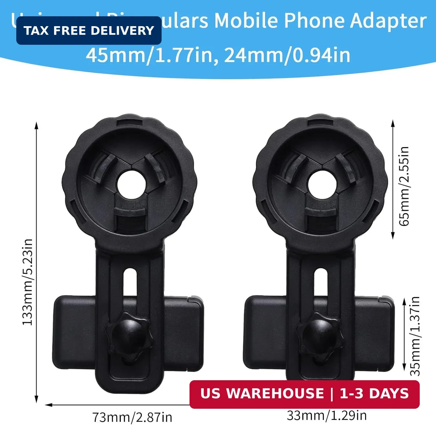 Universal Binocular Phone Adapter, 360°Rotatable Telescope Microscope Phone Moun