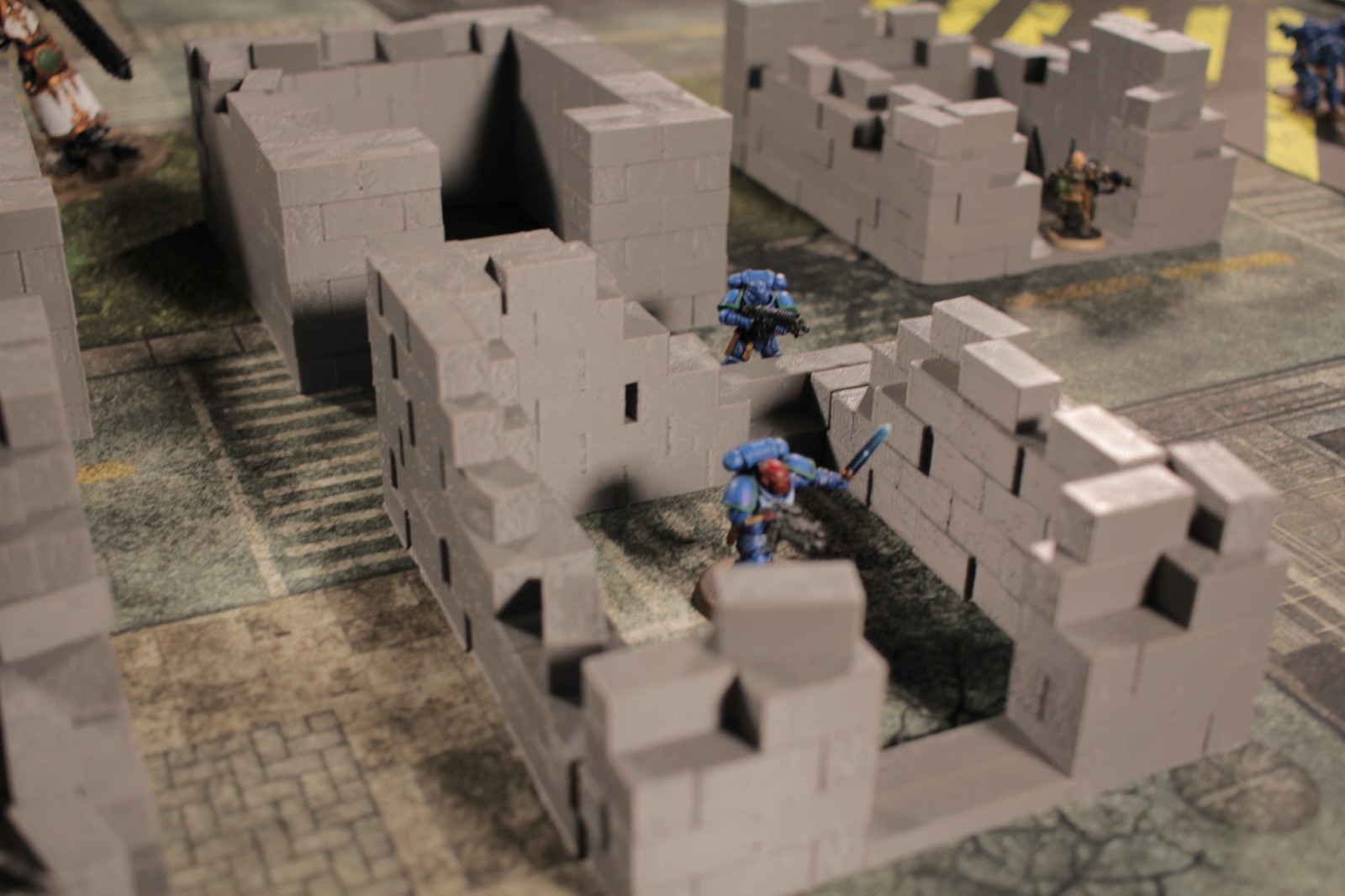 Modular Corner Walls, 40k, D&D, wargaming terrain