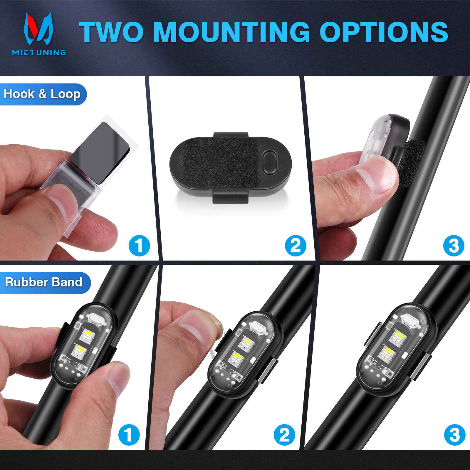 20 Pods Wireless RGB Strobe Lights w/Remote Control LED Flash Warning Lights Kit