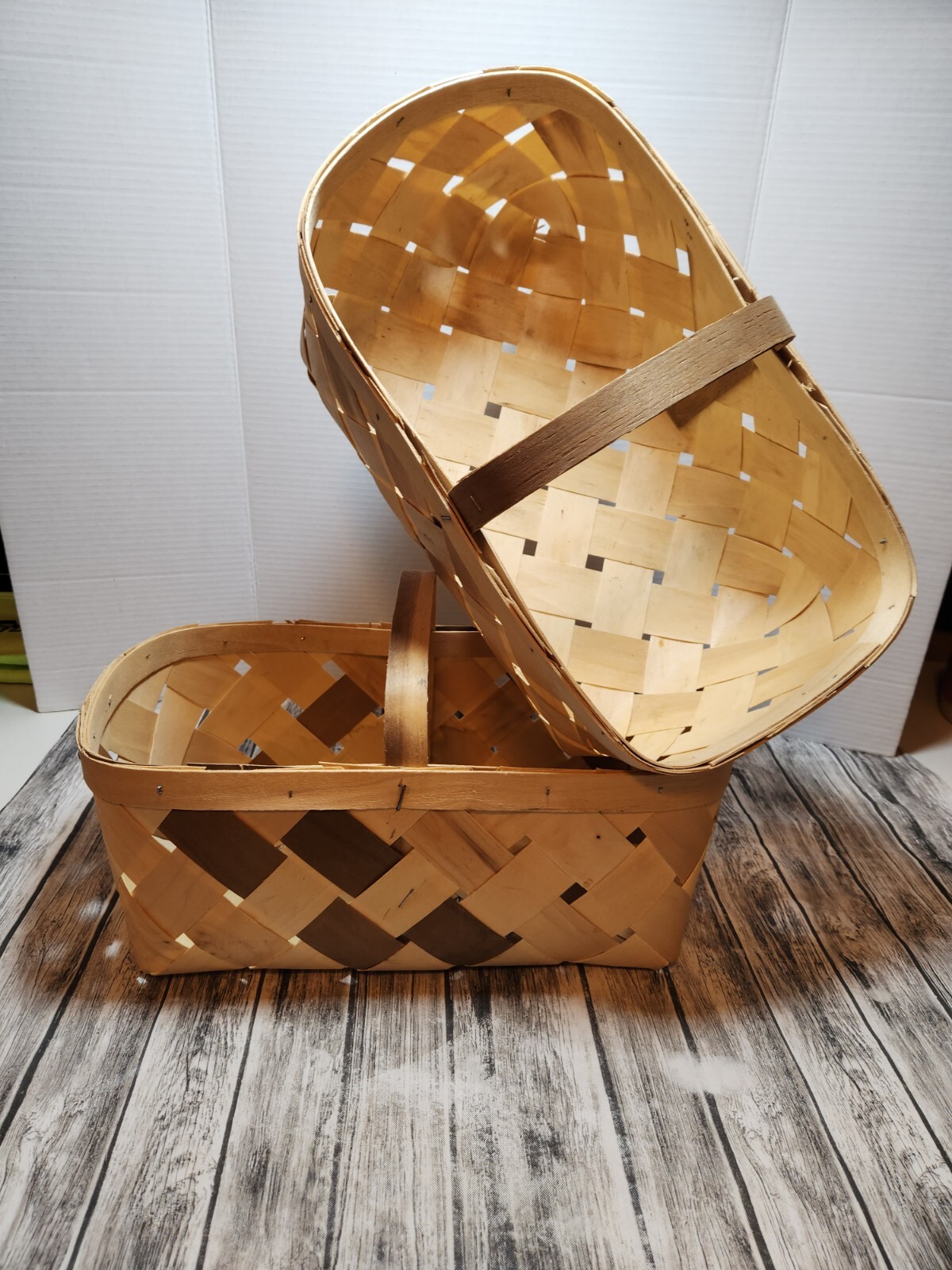 Large Farmers Market Basket With Handle 2 Baskets