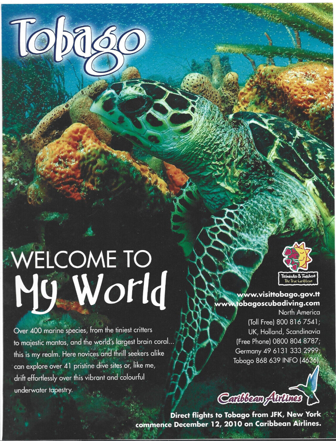Tobago Welcome to My World Magazine Print Ad, Tobago Tourism Print Ad