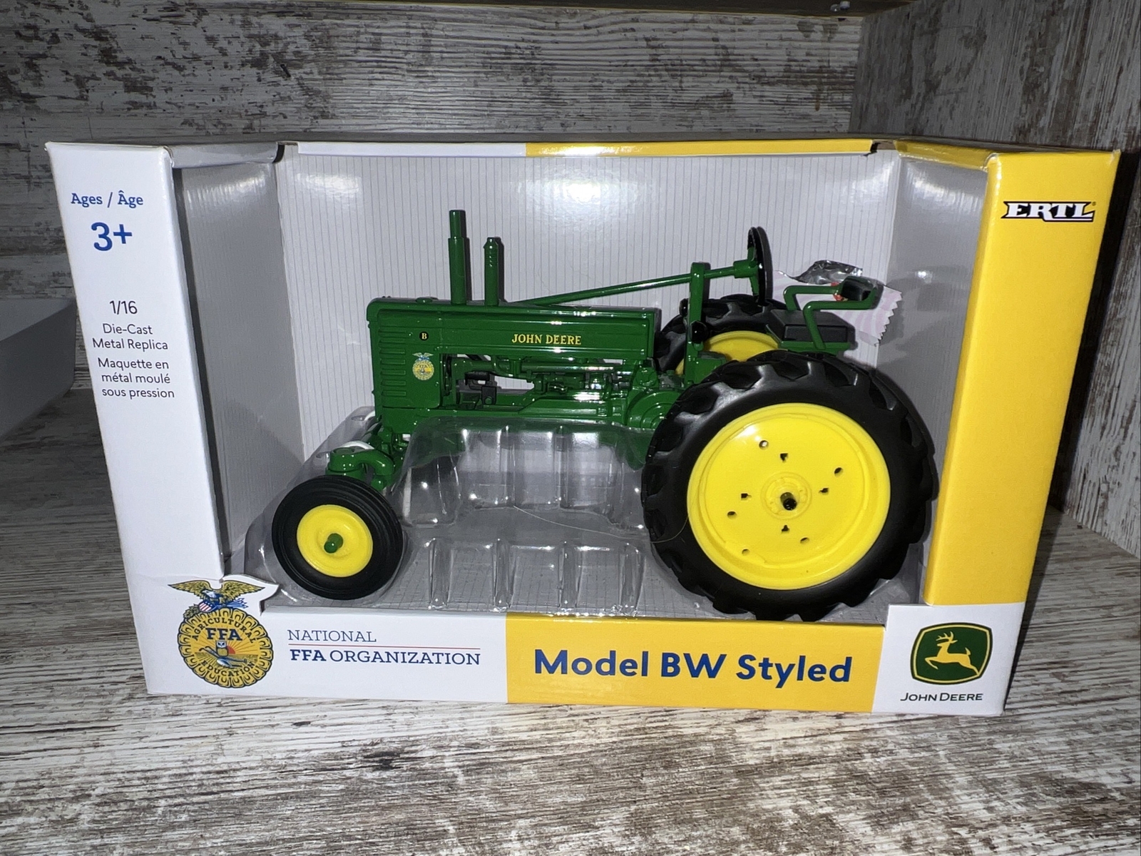 1/16 Scale John Deere BW Tractor Styled Wide Front Die-Cast Ertl