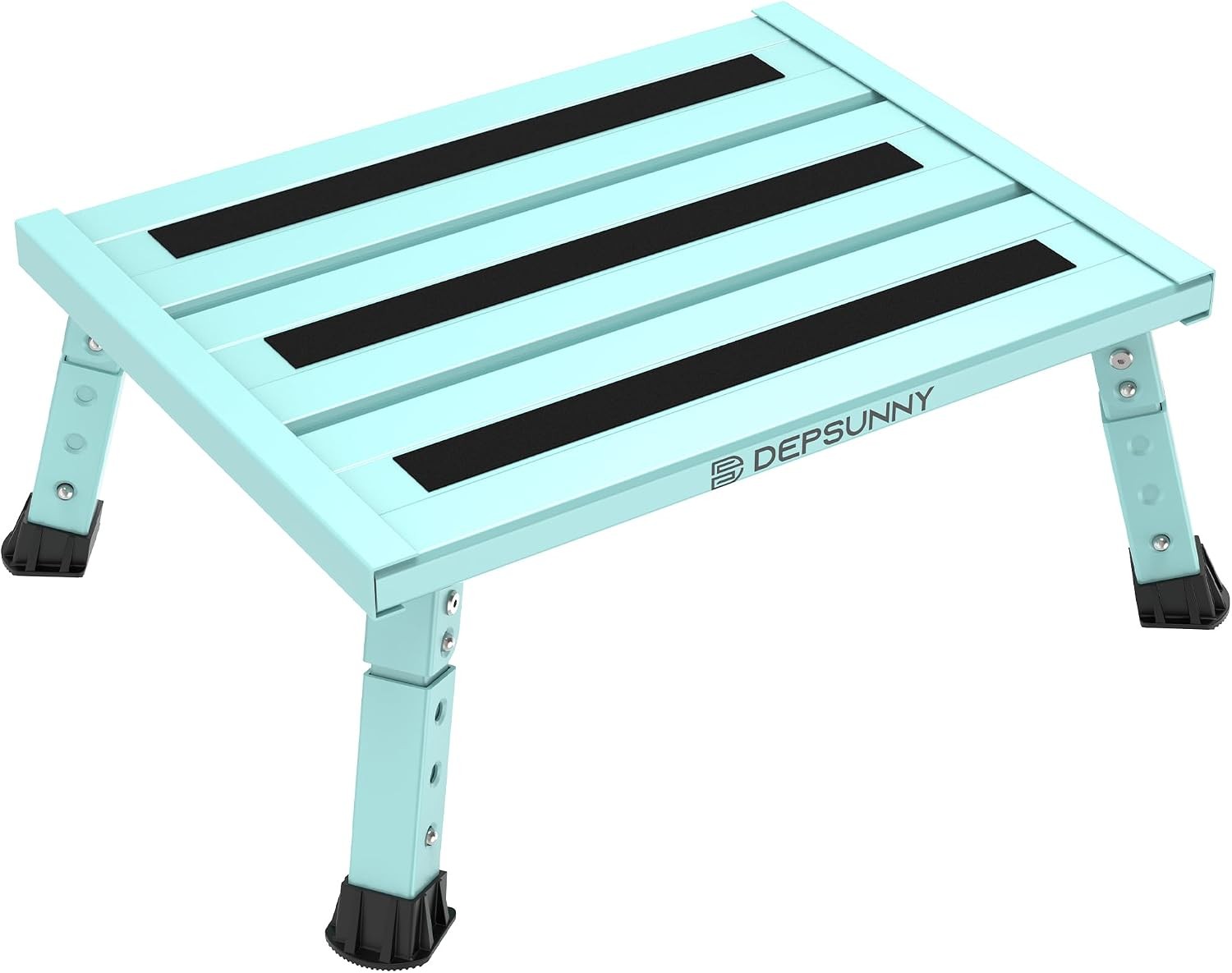 Adjustable Height Aluminum RV Step Stable Foldable Platform Step Stool Supports